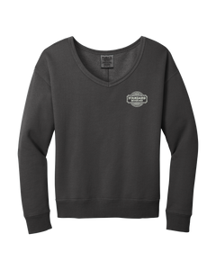 Port & Company® Ladies Beach Wash® Garment-Dyed V-Neck Sweatshirt